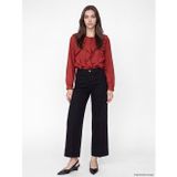 LC Waikiki LCW Modest Siyah Yüksek Bel Wideleg Kadın Jean Pantolon