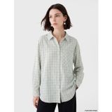 LC Waikiki LCW Modest Yeşil Ekose Keten Karışımlı Kadın Gömlek Tunik