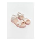 LC Waikiki LCW STEPS Pembe Çapraz Bantlı Cırt Cırtlı Kız Çocuk Sandalet