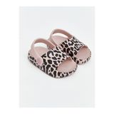 LC Waikiki LCW STEPS Pembe Kız Çocuk Leopar Desenli Arkası Bantlı Terlik