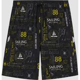 LC Waikiki LCW SWIMWEAR Antrasit Diz Yüksekliğinde Baskılı Erkek Deniz Şortu