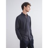 LC Waikiki LCW Vision Antrasit Slim Fit Uzun Kollu Erkek Dokulu Gömlek