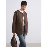 LC Waikiki LCW Vision Bej Bisiklet Yaka Çift Taraflı Kadın Mont