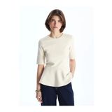 LC Waikiki LCW Vision Bej Bisiklet Yaka Peplum Bluz