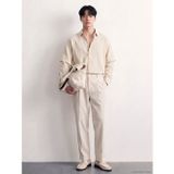 LC Waikiki LCW Vision Bej Loose Fit Erkek Pileli Pantolon