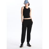 LC Waikiki Lcw Vision Beli Lastikli Baskılı Kadın Jogger Eşofman Altı - Black