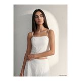 LC Waikiki LCW Vision Beyaz Kare Yaka İp Askılı Crop Bluz
