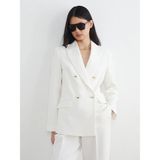 LC Waikiki Lcw Vision Beyaz Kruvaze Yaka Kadın Blazer Ceket - M - Ekru