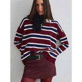 LC Waikiki Lcw Vision Bordo Polo Yaka Kadın Triko Kazak