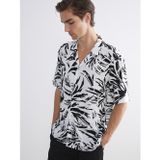 LC Waikiki LCW Vision Ekru Slim Fit Kısa Kollu Desenli Erkek Gömlek