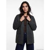 LC Waikiki LCW Vision Haki Kadife Yaka Kadın Mont