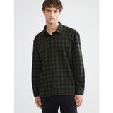 LC Waikiki LCW Vision Haki Regular Fit Uzun Kollu Ekose Erkek Gömlek