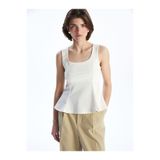 LC Waikiki LCW Vision Kare Yaka Peplum Bluz