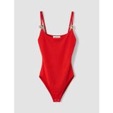 LC Waikiki LCW Vision Kırmızı U Yaka Kadın Bodysuit