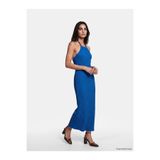 LC Waikiki LCW Vision Mavi Boncuklu Halter Yaka Dokulu Elbise