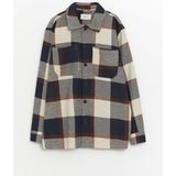 LC Waikiki Lcw Vision Regular Fit Uzun Kollu Ekose Erkek Oduncu Gömlek Ceket - Bordo