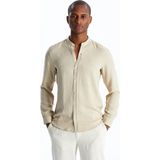 LC Waikiki Lcw Vision Regular Fit Uzun Kollu Erkek Gömlek - Bej