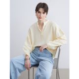 LC Waikiki LCW Vision Sarı Kaçık Yaka Oversize Bluz