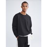 LC Waikiki LCW Vision Siyah Bisiklet Yaka Erkek Kalın Sweatshirt