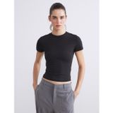 LC Waikiki LCW Vision Siyah Bisiklet Yaka Kadın Body