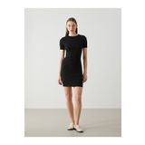 LC Waikiki LCW Vision Siyah Bisiklet Yaka Kadın Bodycon Elbise