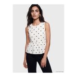 LC Waikiki LCW Vision Siyah Bisiklet Yaka Puantiyeli Peplum Bluz