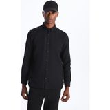 LC Waikiki Lcw Vision Slim Fit Uzun Kollu Armürlü Erkek Gömlek - Siyah