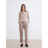 LC Waikiki Lcwaıkıkı Basic Kahverengi Beli Lastikli Soft Touch Kadın Eşofman Altı - 4XL