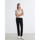 LC Waikiki Lcwaıkıkı Basic Siyah Beli Lastikli Kadın Eşofman Altı - 4XL