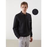 LC Waikiki LCWAIKIKI Classic Antrasit Polo Yaka Uzun Kollu Erkek Sweatshirt