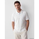 LC Waikiki LCWAIKIKI Classic Beyaz Polo Yaka Desenli Erkek Tişört