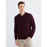 LC Waikiki Lcwaıkıkı Classic Bordo Polo Yaka Erkek Triko Kazak - M