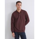 LC Waikiki LCWAIKIKI Classic Bordo Polo Yaka Uzun Kollu Erkek Sweatshirt
