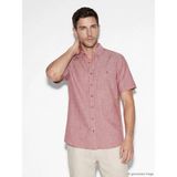 LC Waikiki Lcwaıkıkı Classic Bordo Regular Fit Keten Karışımlı Erkek Gömlek - XL