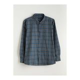 LC Waikiki LCWAIKIKI Classic Büyük Beden Regular Fit Uzun Kollu Ekose Gabardin Erkek Gömlek