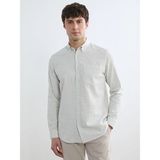 LC Waikiki Lcwaıkıkı Classic Gri Regular Fit Armürlü Erkek Gömlek
