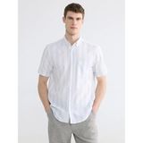 LC Waikiki Lcwaıkıkı Classic Gri Regular Fit Çizgili Armürlü Erkek Gömlek - XL