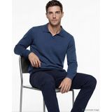 LC Waikiki Lcwaıkıkı Classic Indigo Polo Yaka Erkek Triko Kazak - İndigo - XL