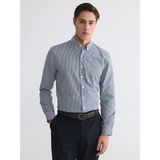 LC Waikiki Lcwaıkıkı Classic Indigo Regular Fit Ekose Erkek Gömlek - İndigo - XL