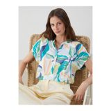 LC Waikiki LCWAIKIKI Classic Kaçık Yaka Çiçekli Bluz