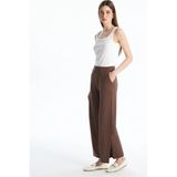 LC Waikiki Lcwaıkıkı Classic Kahverengi Beli Lastikli Kadın Eşofman Altı - 4XL