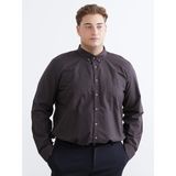 LC Waikiki Lcwaıkıkı Classic Kahverengi Büyük Beden Regular Fit Uzun Kollu Erkek Gömlek - 4XL