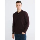 LC Waikiki Lcwaıkıkı Classic Kahverengi Polo Yaka Erkek Triko Kazak - XL