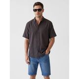 LC Waikiki Lcwaıkıkı Classic Kahverengi Regular Fit Armürlü Erkek Gömlek - 4XL