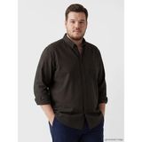 LC Waikiki Lcwaıkıkı Classic Kahverengi Regular Fit Oxford Erkek Gömlek - 4XL