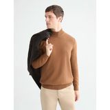 LC Waikiki Lcwaıkıkı Classic Kahverengi Yarım Balıkçı Yaka Erkek Triko Kazak - XL