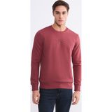LC Waikiki LCWAIKIKI Classic Kırmızı Bisiklet Yaka Baskılı Erkek Sweatshirt