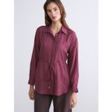 LC Waikiki LCWAIKIKI Classic Kırmızı Dokulu Kadın Gömlek Tunik