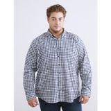 LC Waikiki LCWAIKIKI Classic Lacivert Büyük Beden Regular Fit Uzun Kollu Ekose Erkek Gömlek