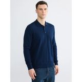 LC Waikiki Lcwaıkıkı Classic Lacivert Polo Yaka Erkek Triko Kazak - 3XL
